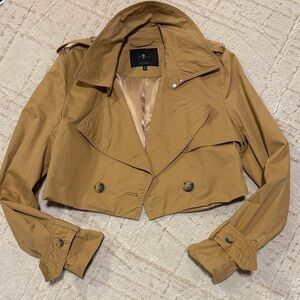 7 For All Mankind Trench Cropped Jacket size Small.